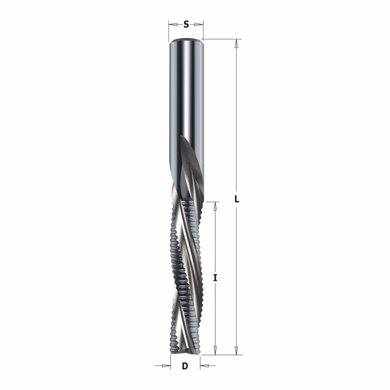Negatieve schrobfrees, HWM D=8mm S=8mm L=80mm I=32mm