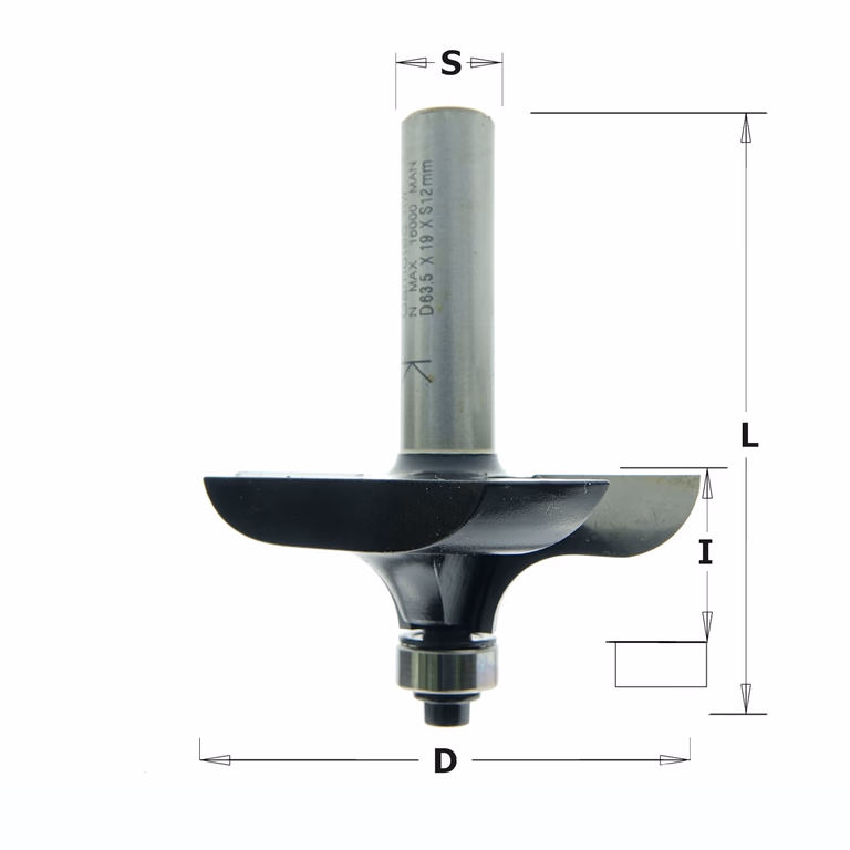 Tafelkant- en handvatfrees, HW D=63,5mm L=75mm I=19mm