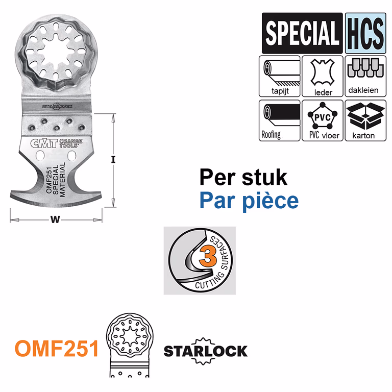 Multi-mes met drie snijvlakken, I=41mm