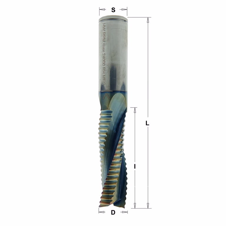 Positieve schrobfrees, HWM + coating D=16mm S=16mm L=110mm I=62mm