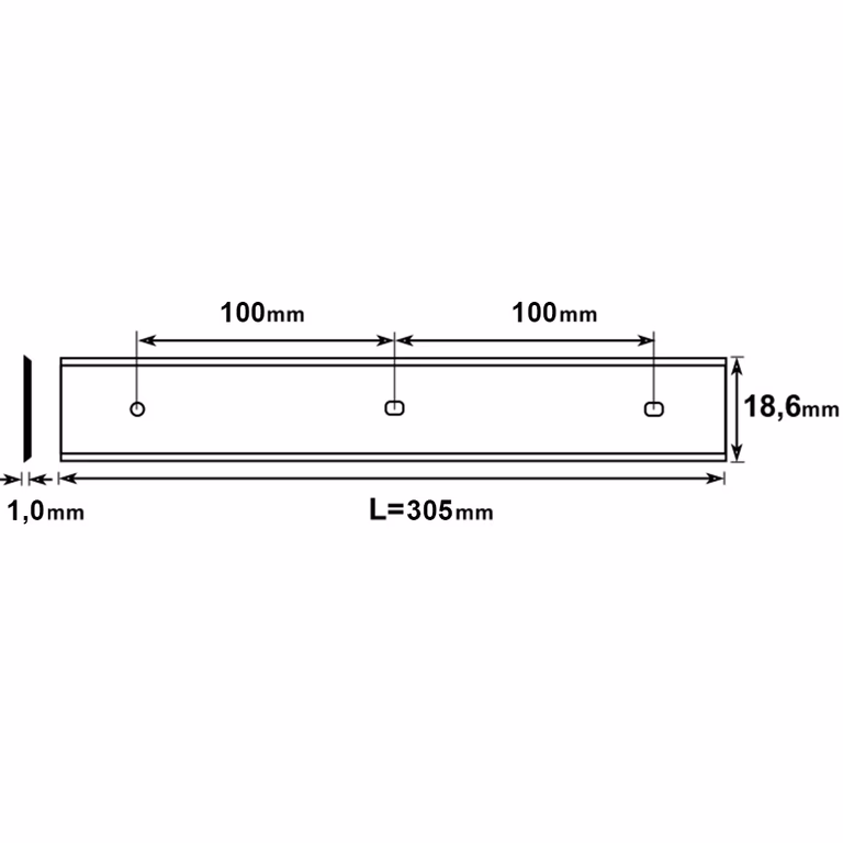 Brück schaafmes HPS 305x18,6x1,0