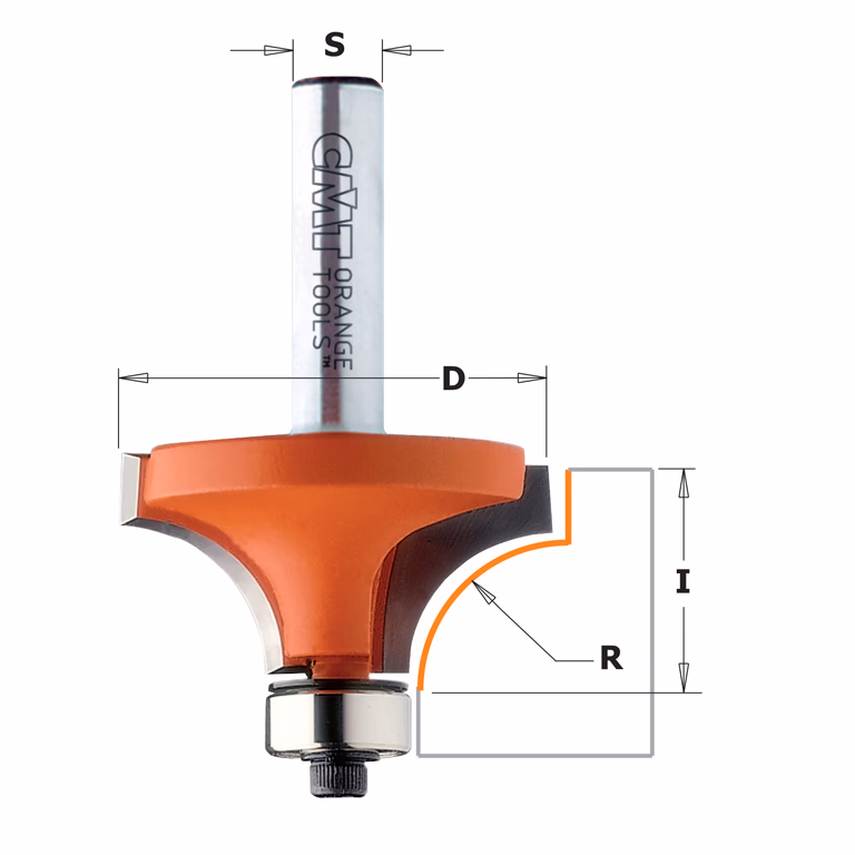 Holle radiusfrees zonder opstaande kant, HW D=19,1mm L=54mm I=12,7mm R=3,2mm · 938.190.11