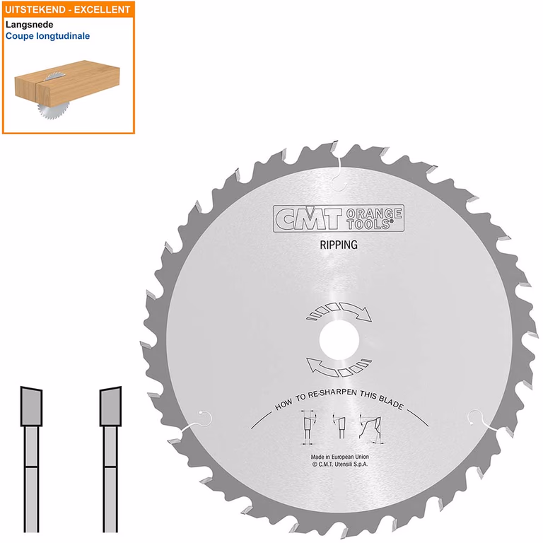 Schulpzaag met hardmetalen tanden voor hout D=300mm K=3,2mm P=2,2mm Z24 · 293.024.12R