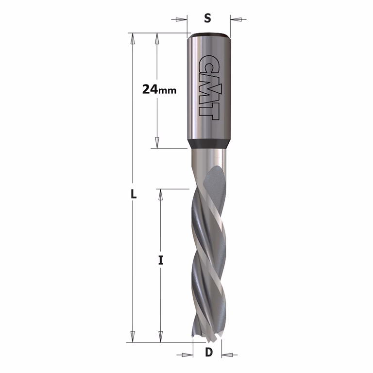 Drevelboor, Links D=8mm I=35mm