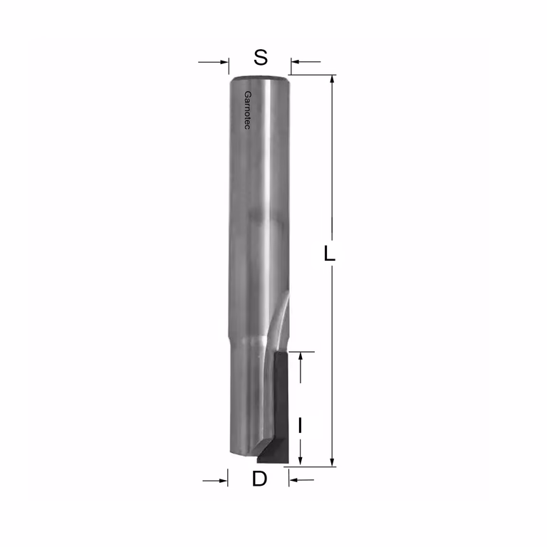 Diamantfrees met negatieve snij-plakket PCD Z1 D=12mm S=12mm L=70mm I=20mm