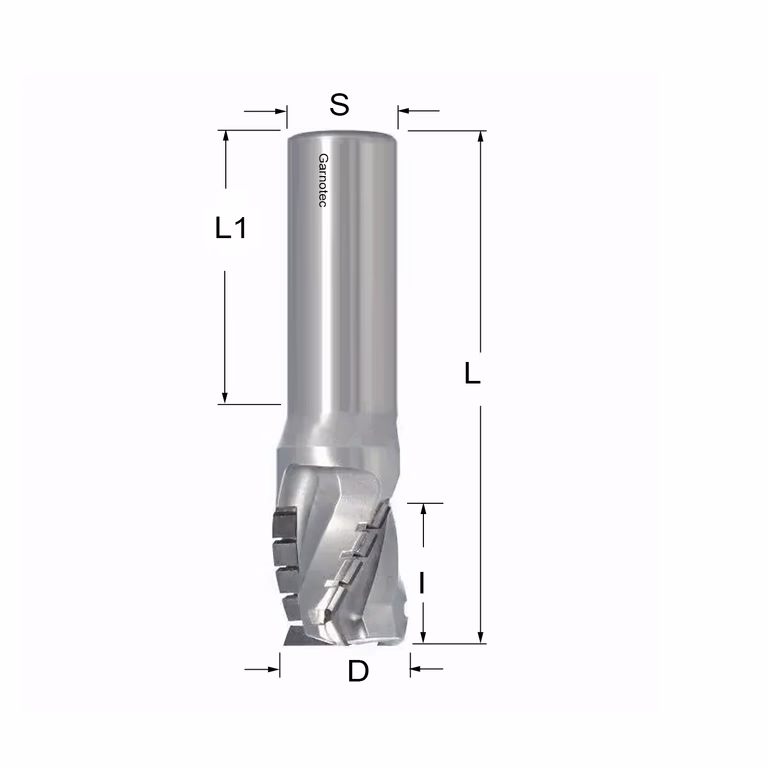 Diamantfrees negatieve PCD Z3+1 Turbo D=25mm L=89mm I=25mm (14+1 PCD)