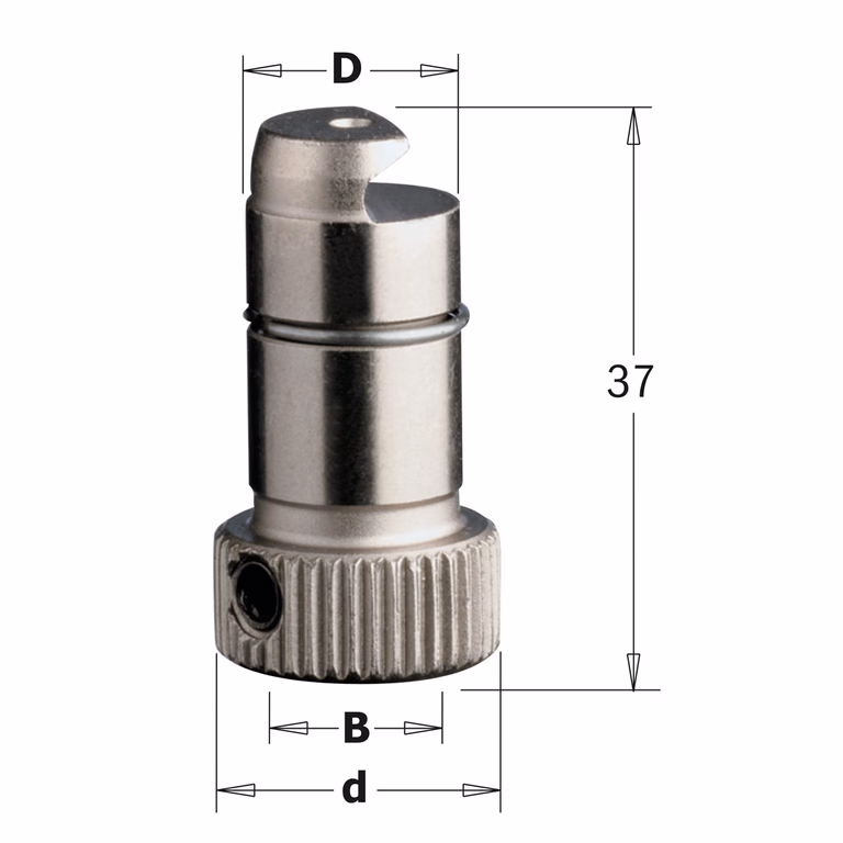 Snelwissel boorhouder voor Biesse, links D=15mm B=10mm