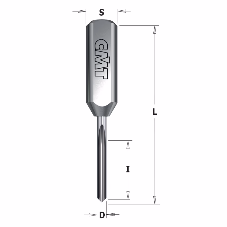 Drevelboor, links & rechts D=2,5mm L=57,5mm L1=24mm I=16mm