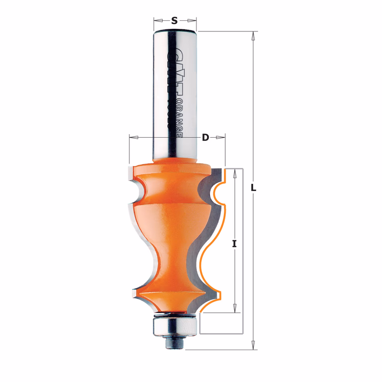 Universele frees met geleidelager, HW D=27mm L=90mm I=41mm