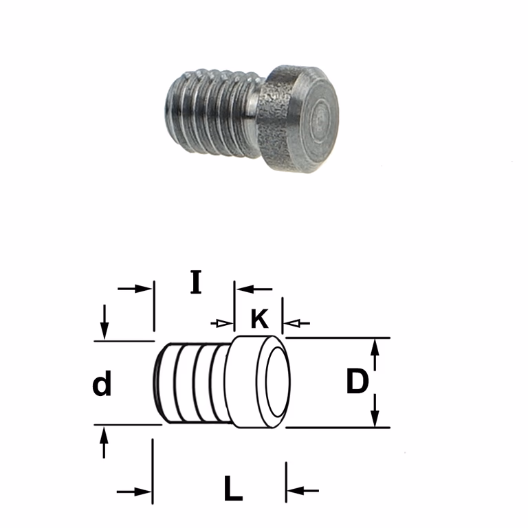 Positioneringsbout D=6mm L=9mm d=M5