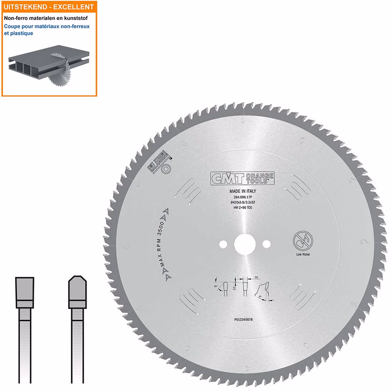 Cirkelzaag voor non-ferro metalen D=420mm K=3,8mm P=3,2mm Z96