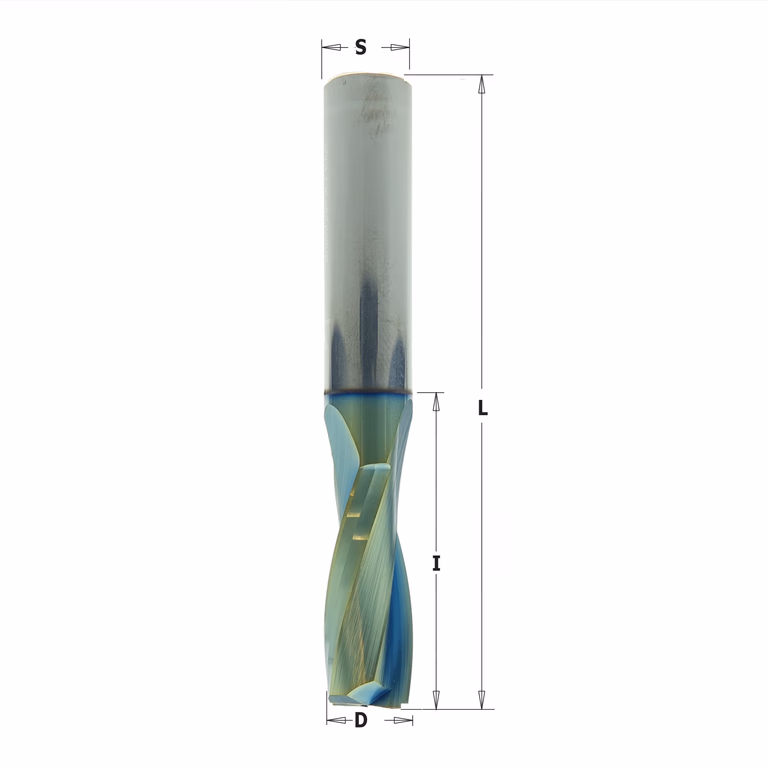 Positieve spiraalfrees, HWM + coating D=8mm S=8mm L=70mm I=22mm · 191.080.41
