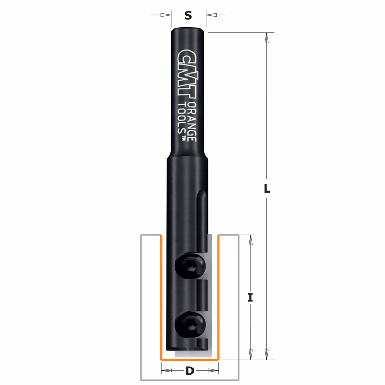 Rechte groeffrees, HWM D=12,7mm L=89mm I=29,5mm