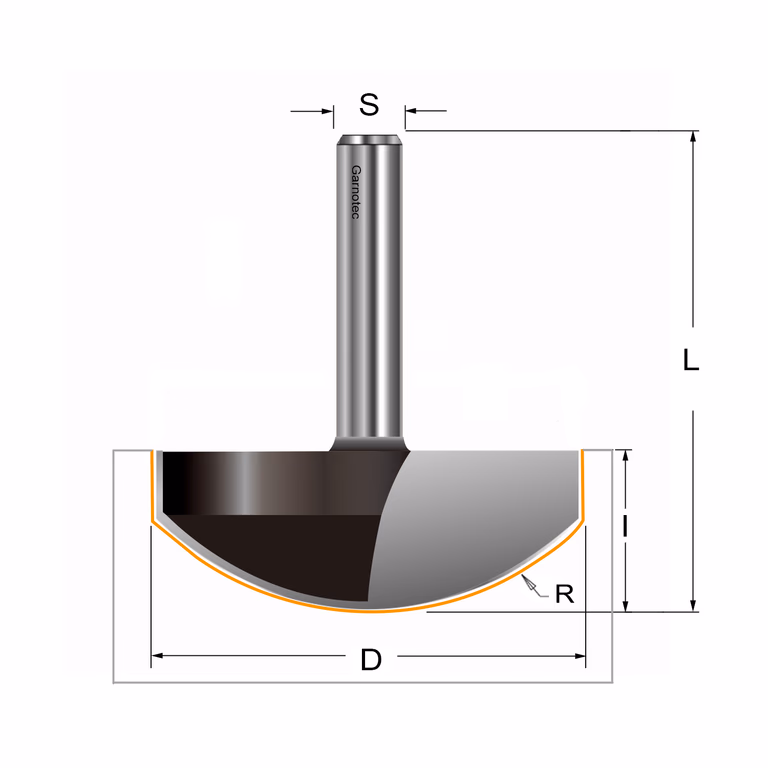 Bolle radiusfrees, HW D=51mm L=66mm I=15,9mm R=35mm