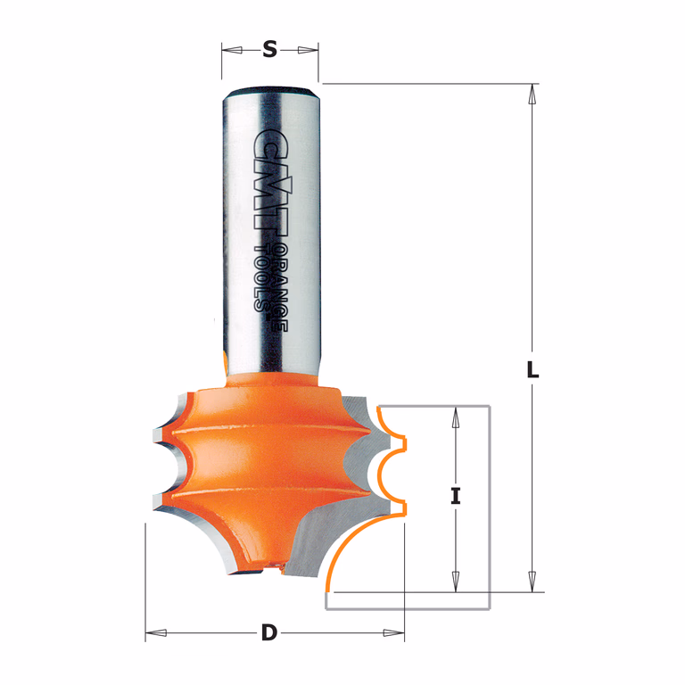 Profielfrees, HW D=31,7mm L=61,1mm I=19mm