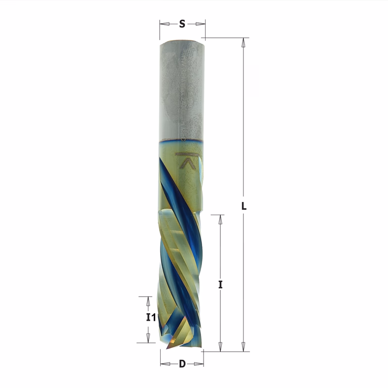 Positieve & negatieve spiraalfrees, HWM met coating D=16mm S=16mm L=80mm I=35mm · 190.160.43