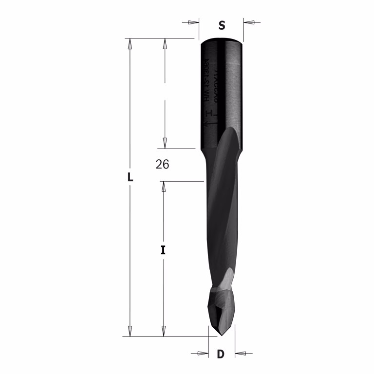 Drevelboor, rechts D=6mm L=70mm L1=26mm I=35mm · 314.060.41